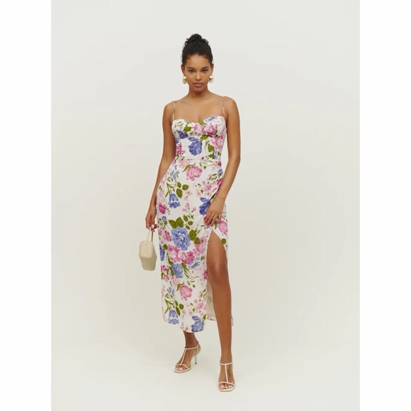 NWT Reformation Kourtney Dress - Donna Floral - Picture 2 of 14